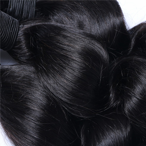 Double drwan natural Malaysian loose wave double wefted hair extensions YJ208